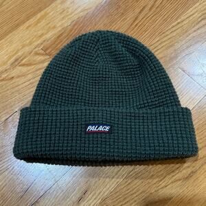 Palace Skateboards Waffle Knit Beanie Hat Dark Green One Size Streetwear